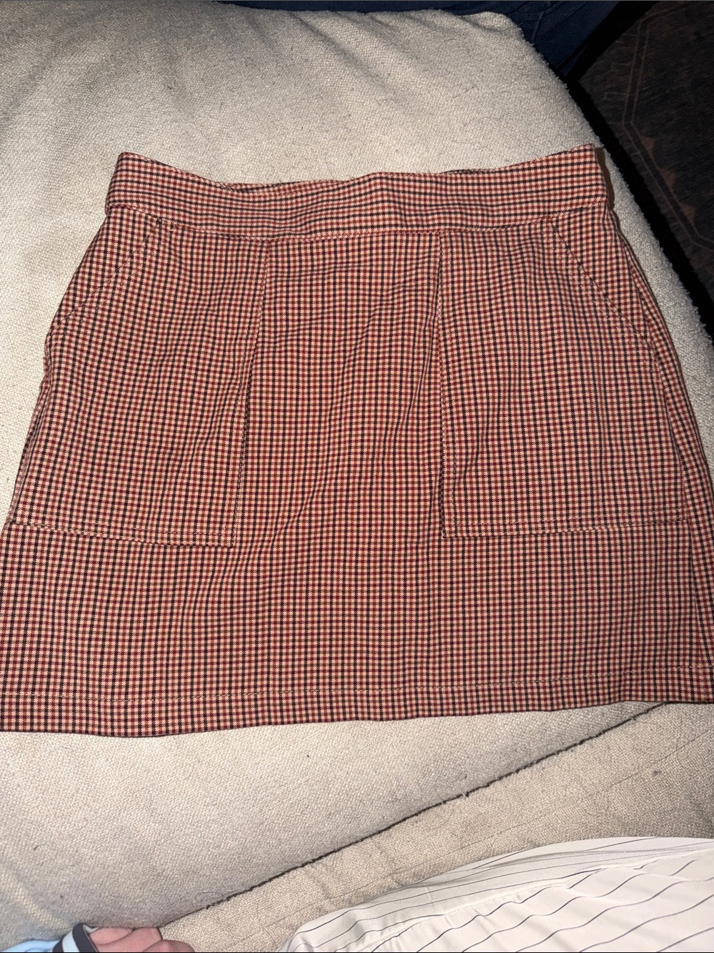 a new day Red Gingham Mini Skirt
